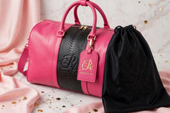 Rose & Radiant Leather Travel Bag