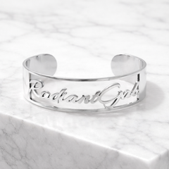 Radiant Gal Signature Nameplate Cuff Bracelet