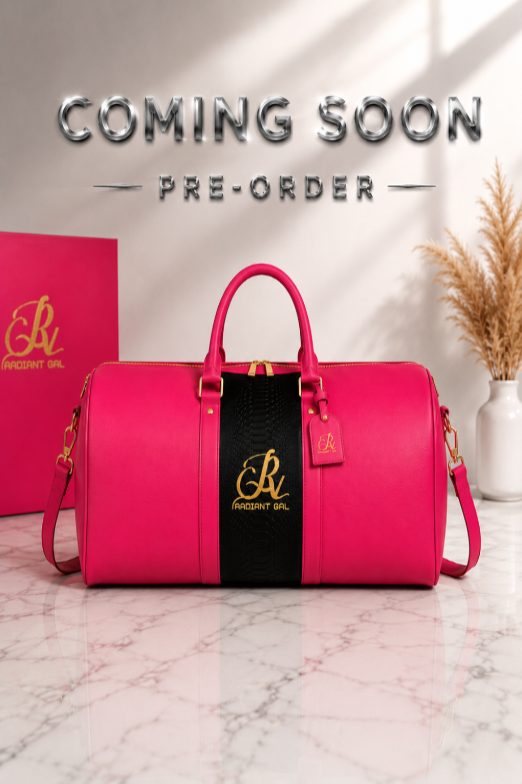 Pre-Order|Rosé & Radiant Leather Travel Bag