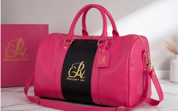 Pre-Order|Rosé & Radiant Leather Travel Bag