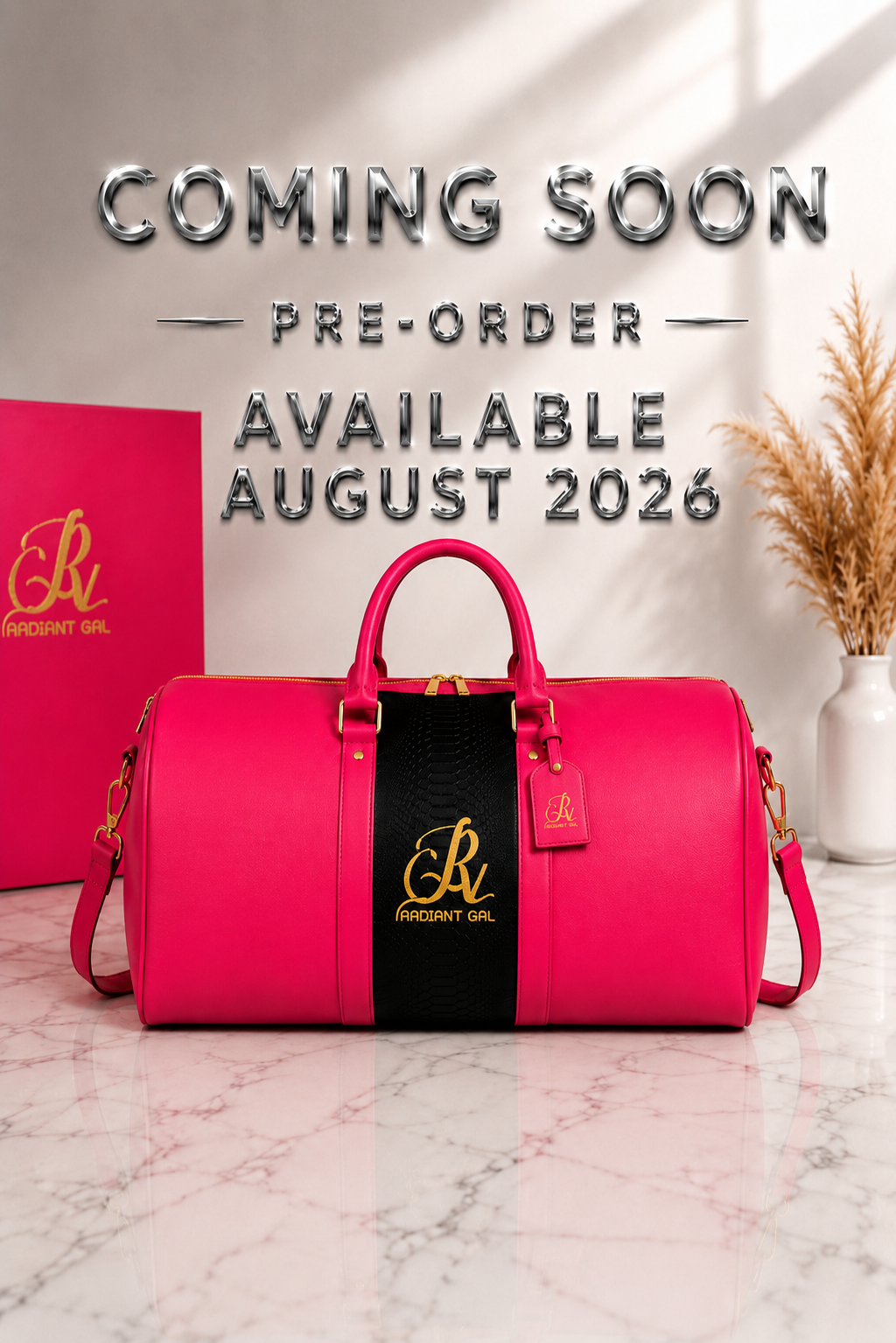Pre-Order | Rosé & Radiant Leather Travel Bag
