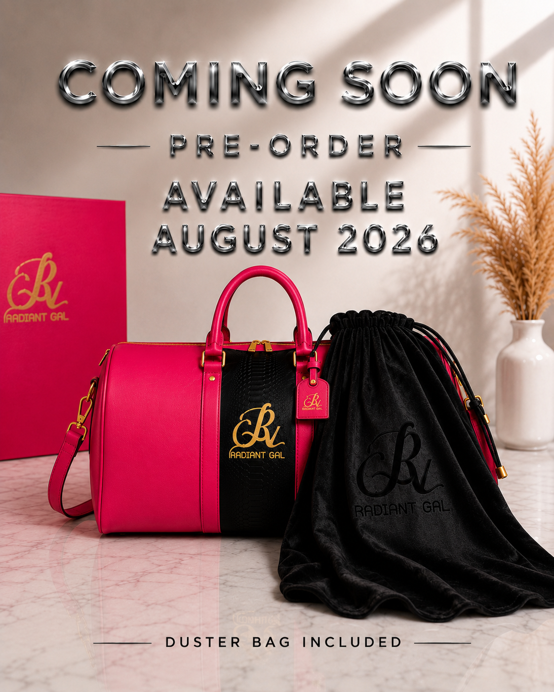 Pre-Order | Rosé & Radiant Leather Travel Bag
