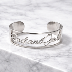 Radiant Gal Signature Nameplate Cuff Bracelet